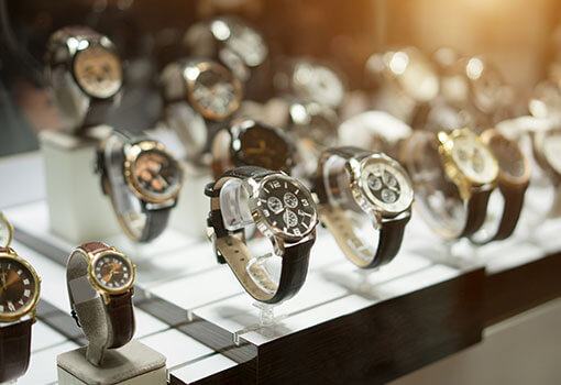 Luxury Watches in jewelry case